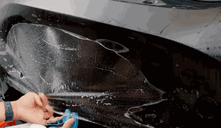 spraying and squeegeeing ppf