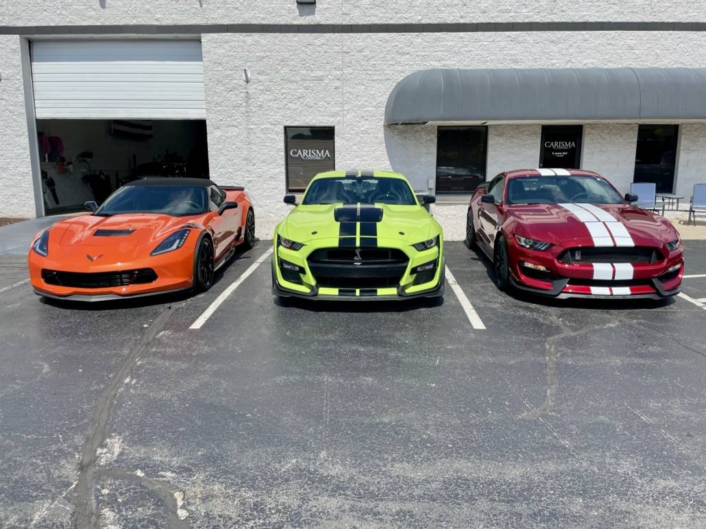 Corvette Z06, Ford Mustang Shelby GT500 and GT350 auto spa