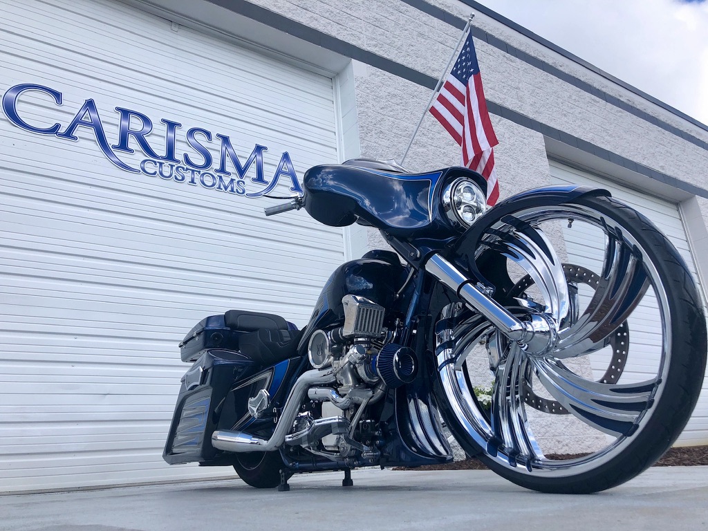Auto spa work on custom Harley from Carisma Customs