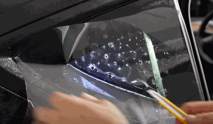 side window tint application